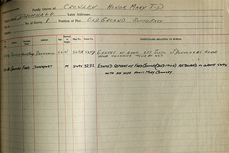 image of burials page