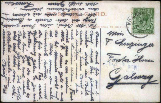 rear of postcard Postcard 01000