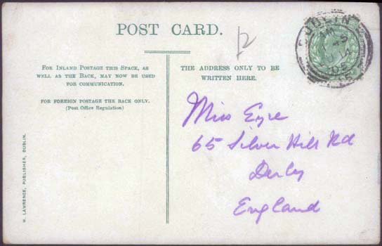 rear of Abbey 6 postcard 01058